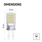 LED izzó Classic JC / G9 / 4 W (40 W) / 470 lm / természetes fehér
