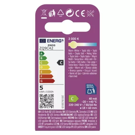 LED izzó Classic JC / G9 / 4,9 W (60 W) / 806 lm / Meleg fehér