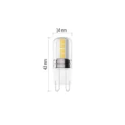 LED izzó Classic JC / G9 / 2,5 W (32 W) / 350 lm / meleg fehér