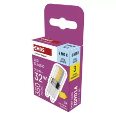   LED izzó Classic JC / G9 / 2,5 W (32 W) / 350 lm / Hideg fehér