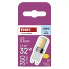 LED izzó Classic JC / G9 / 2,5 W (32 W) / 350 lm / Hideg fehér