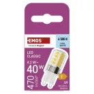 LED izzó Classic JC / G9 / 4,2 W (40 W) / 470 lm / Hideg fehér