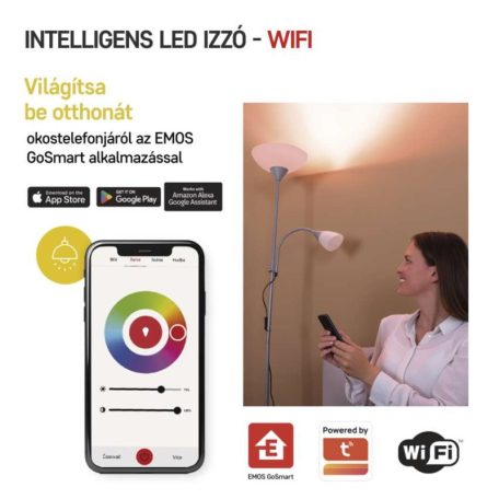 LED izzó GoSmart gyertya / E14 / 4,8 W (40 W) / 470 lm / RGB / dimmelhető / WiFi
