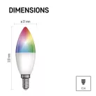 LED izzó GoSmart gyertya / E14 / 4,8 W (40 W) / 470 lm / RGB / dimmelhető / WiFi