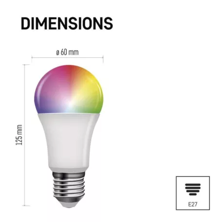 LED izzó GoSmart A60 / E27 / 11 W (75 W) / 1 050 lm / RGB / dimmelhető / WiFi