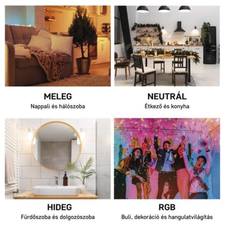 LED izzó GoSmart A65 / E27 / 14 W (94 W) / 1 400 lm / RGB / dimmelhető / WiFi