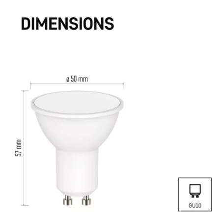 LED izzó GoSmart MR16 / GU10 / 4,8 W (35 W) / 400 lm / RGB / dimmelhető / WiFi