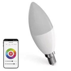   LED izzó GoSmart gyertya / E14 / 4,8 W (40 W) / 470 lm / RGB / dimmelhető / Zigbee