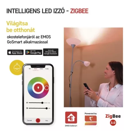 LED izzó GoSmart MR16 / GU10 / 4,8 W (35 W) / 400 lm / RGB / dimmelhető / Zigbee