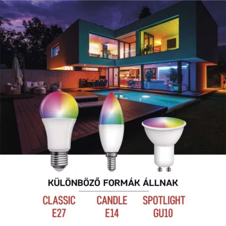 LED izzó GoSmart MR16 / GU10 / 4,8 W (35 W) / 400 lm / RGB / dimmelhető / Zigbee