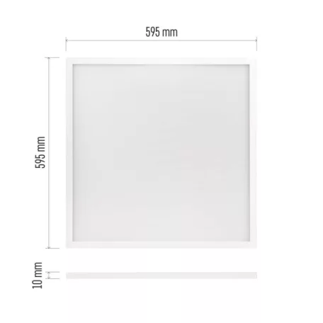 LED panel PIXXO 60 × 60 cm / 10 mm, 48 W, 4800 lm, süllyesztett, semleges fehér, IP65