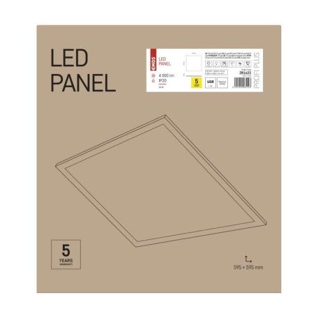 EMOS LED panel LEXXO beépíthető 34W 4000lm IP20 UGR természetes fehér