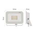 LED reflektor SIMPO 20W, fehér, IP65, 2000 lm, természetes fehér