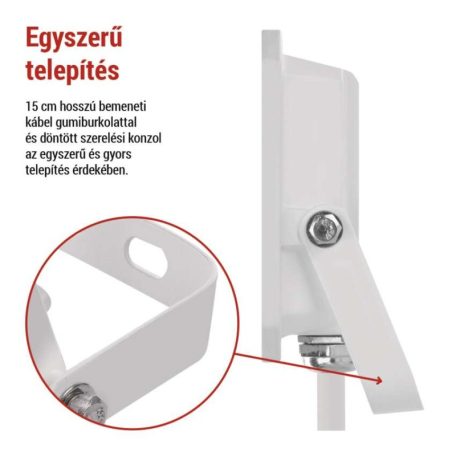 LED reflektor SIMPO 20W, fehér, IP65, 2000 lm, természetes fehér