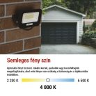 LED reflektor GLARO 20W, fekete, IP65, 2000 lm, természetes fehér