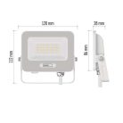 LED reflektor GLARO 20W, fehér, IP65, 2000 lm, természetes fehér