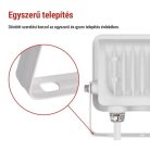 LED reflektor GLARO 20W, fehér, IP65, 2000 lm, természetes fehér