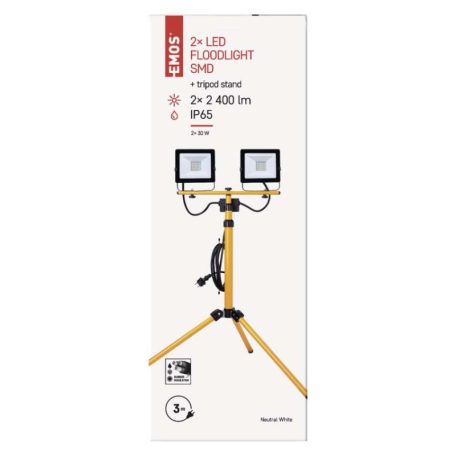 EMOS Hobby Slim LED reflektor 2x 30W + háromlábú állvány