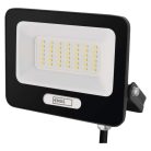 LED reflektor GLARO 30W, fekete, IP65, 3000 lm, természetes fehér