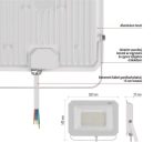 LED reflektor SIMPO 50W, fehér, IP65, 5000 lm, természetes fehér