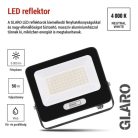 LED reflektor GLARO 50W, fekete, IP65, 5000 lm, természetes fehér
