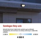 LED reflektor GLARO 100W, fekete, IP65, 10000 lm, természetes fehér