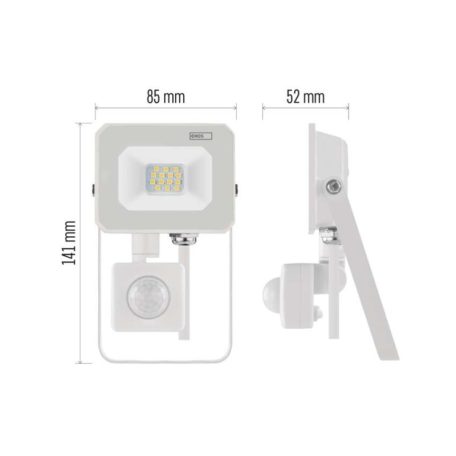 LED reflektor SIMPO 10W 1000LM IP44 PIR semleges fehér