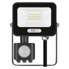 LED reflektor GLARO PIR 10 W, fekete, IP54, 1000 lm, természetes fehér