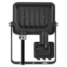 LED reflektor GLARO PIR 10 W, fekete, IP54, 1000 lm, természetes fehér