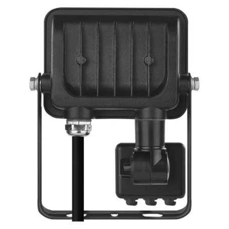 LED reflektor GLARO PIR 10 W, fekete, IP54, 1000 lm, természetes fehér