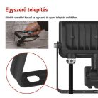 LED reflektor GLARO PIR 10 W, fekete, IP54, 1000 lm, természetes fehér