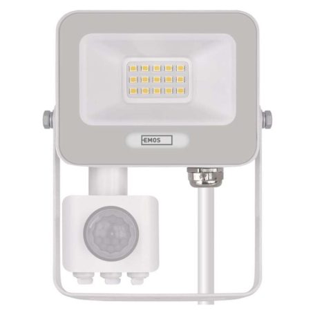LED reflektor GLARO PIR 10 W, fehér, IP54, 1000 lm, természetes fehér
