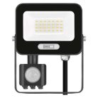 LED reflektor GLARO PIR 20 W, fekete, IP54, 2000 lm, természetes fehér