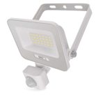LED reflektor GLARO PIR 20 W, fehér, IP54, 2000 lm, természetes fehér