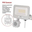 LED reflektor GLARO PIR 20 W, fehér, IP54, 2000 lm, természetes fehér