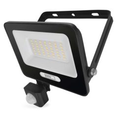   LED reflektor GLARO PIR 30 W, fekete, IP54, 3000 lm, természetes fehér