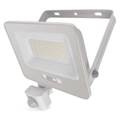   LED reflektor GLARO PIR 30 W, fehér, IP54, 3000 lm, természetes fehér