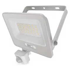   LED reflektor GLARO PIR 30 W, fehér, IP54, 3000 lm, természetes fehér