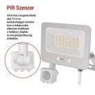 LED reflektor GLARO PIR 30 W, fehér, IP54, 3000 lm, természetes fehér