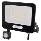 LED reflektor GLARO PIR 50 W, fekete, IP54, 5000 lm, természetes fehér