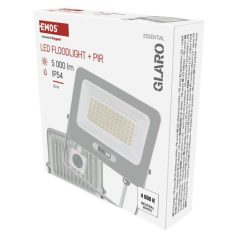   LED reflektor GLARO PIR 50 W, fehér, IP54, 5000 lm, természetes fehér