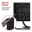 LED-es reflektor TAMBO, 20 W, 2000 lm, IP65, fekete