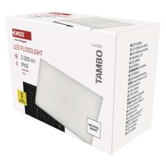 LED-es reflektor TAMBO, 30 W, 3000 lm, IP65, fekete