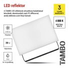 LED-es reflektor TAMBO, 30 W, 3000 lm, IP65, fekete