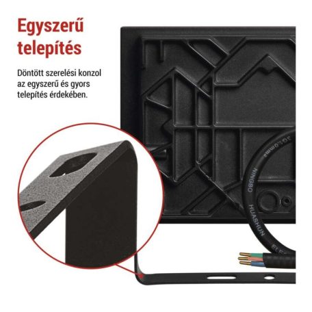 LED-es reflektor TAMBO, 30 W, 3000 lm, IP65, fekete