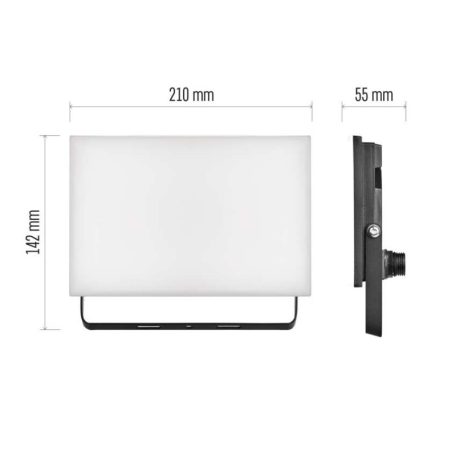 LED-es reflektor TAMBO, 50 W, 5000 lm, IP65, fekete