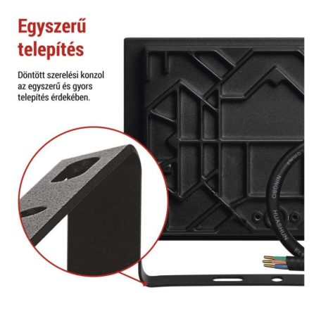 LED-es reflektor TAMBO, 50 W, 5000 lm, IP65, fekete