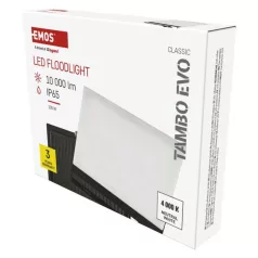 LED-es reflektor TAMBO EVO, 100 W, 10 000 lm, IP65, fekete