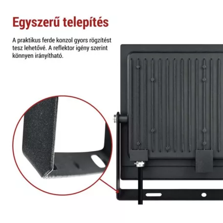 LED-es reflektor TAMBO EVO, 100 W, 10 000 lm, IP65, fekete