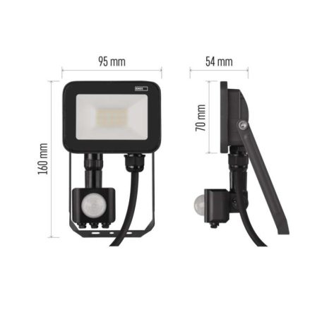EMOS LED reflektor INOVO 10W 1100lm mozgásérzékelőve IP65 term. fehér